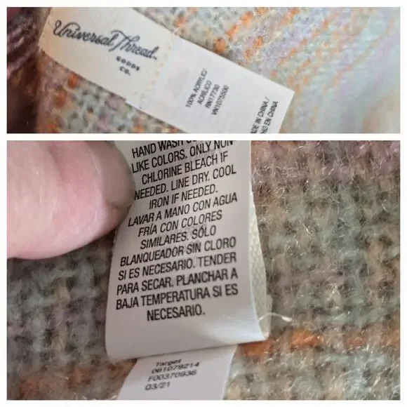 Universal Thread women's scarf light pastel multicolored oblong one size Target - Picture 5 of 5